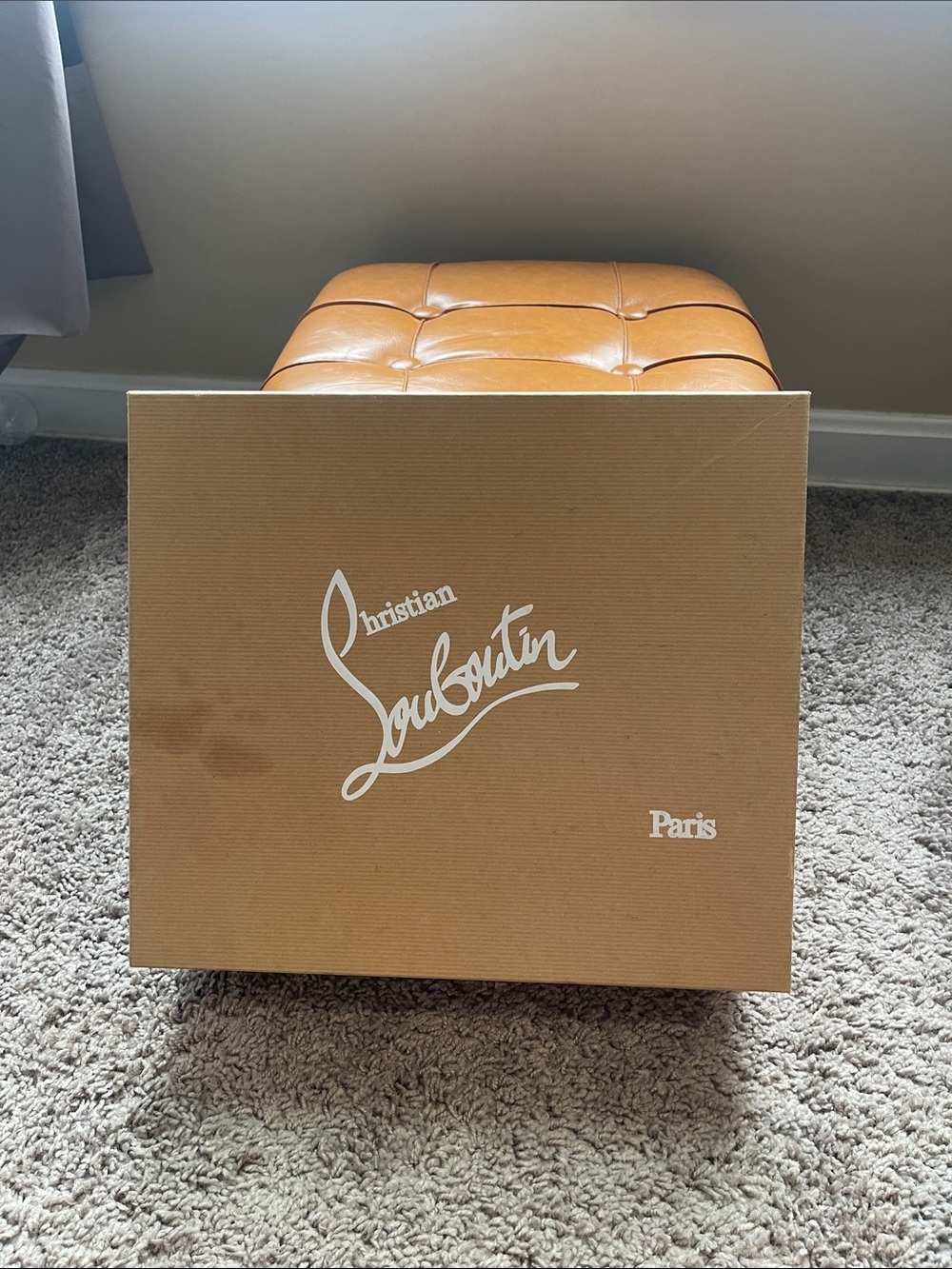 Christian Louboutin Beige/Tan Logo Shoe Box - BOX ONLY!